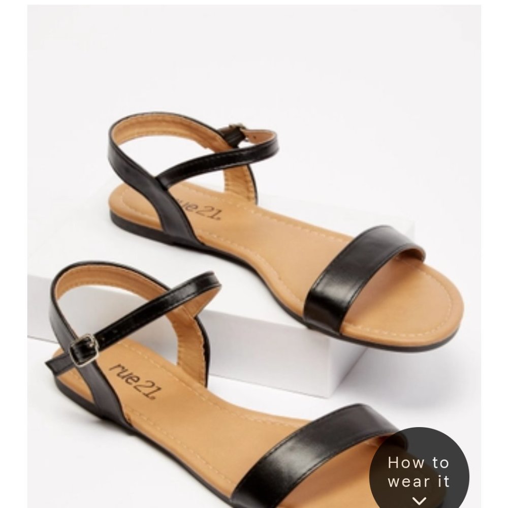 Rue21 black sandals (2 pair)